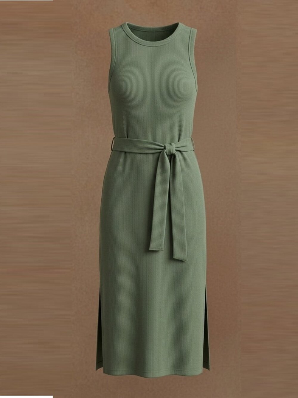 NEW, Banana Republic Army Green Knit tank Dress - Picture 3 of 16